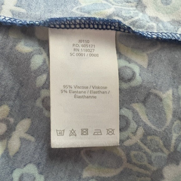 Boden Women’s Maxi Dress Blue White Floral Flowers Jersey‎ Knit Sleeveless 6R - Picture 9 of 10